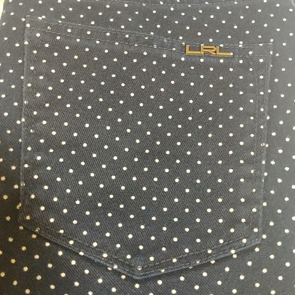 Lauren Ralph Lauren Polka Dot Straight Leg Jean - Picture 3 of 10
